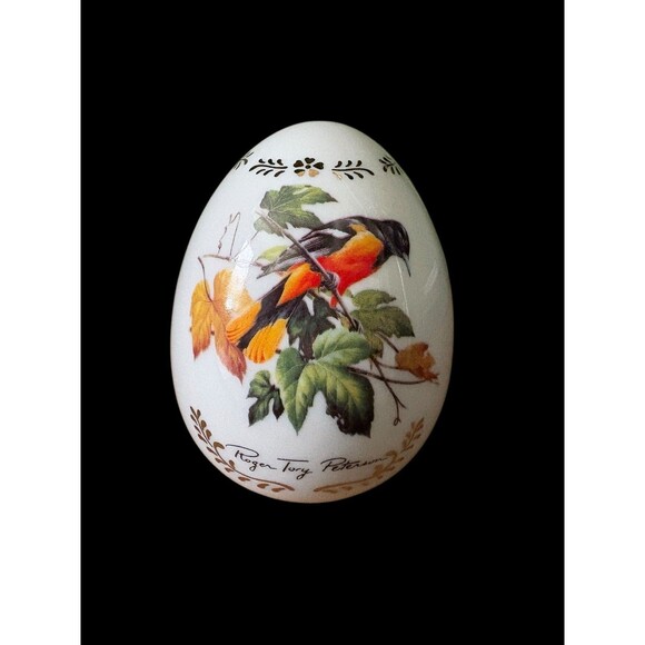 Danbury Mint Other - Roger Tory Peterson Porcelain Songbird Egg Baltimore Oriole Danbury Mint